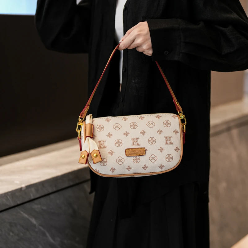 

Luxury Brand Inspired Women's Leather Handbag: Elegant Shoulder Bag with Crossbody Strap, Designer Style Tote
