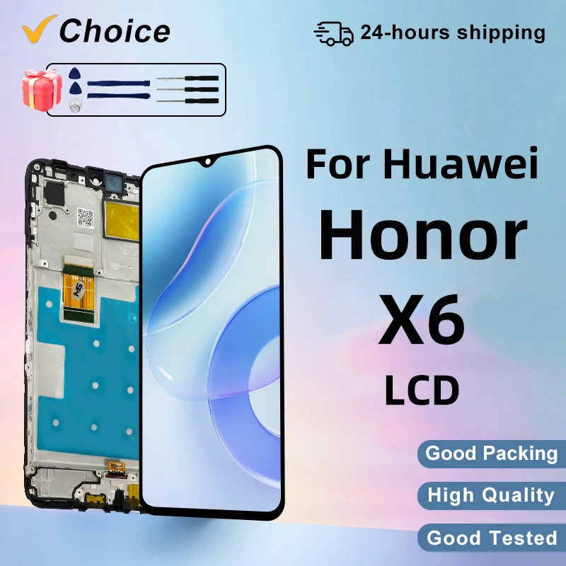 6,5' IPS-Display für Honor X6 LCD-Digitizer-Ersatzteile für Honor X8 5G Display VNE-LX1 Touchscreen VNE-LX2 LCD-Baugruppe