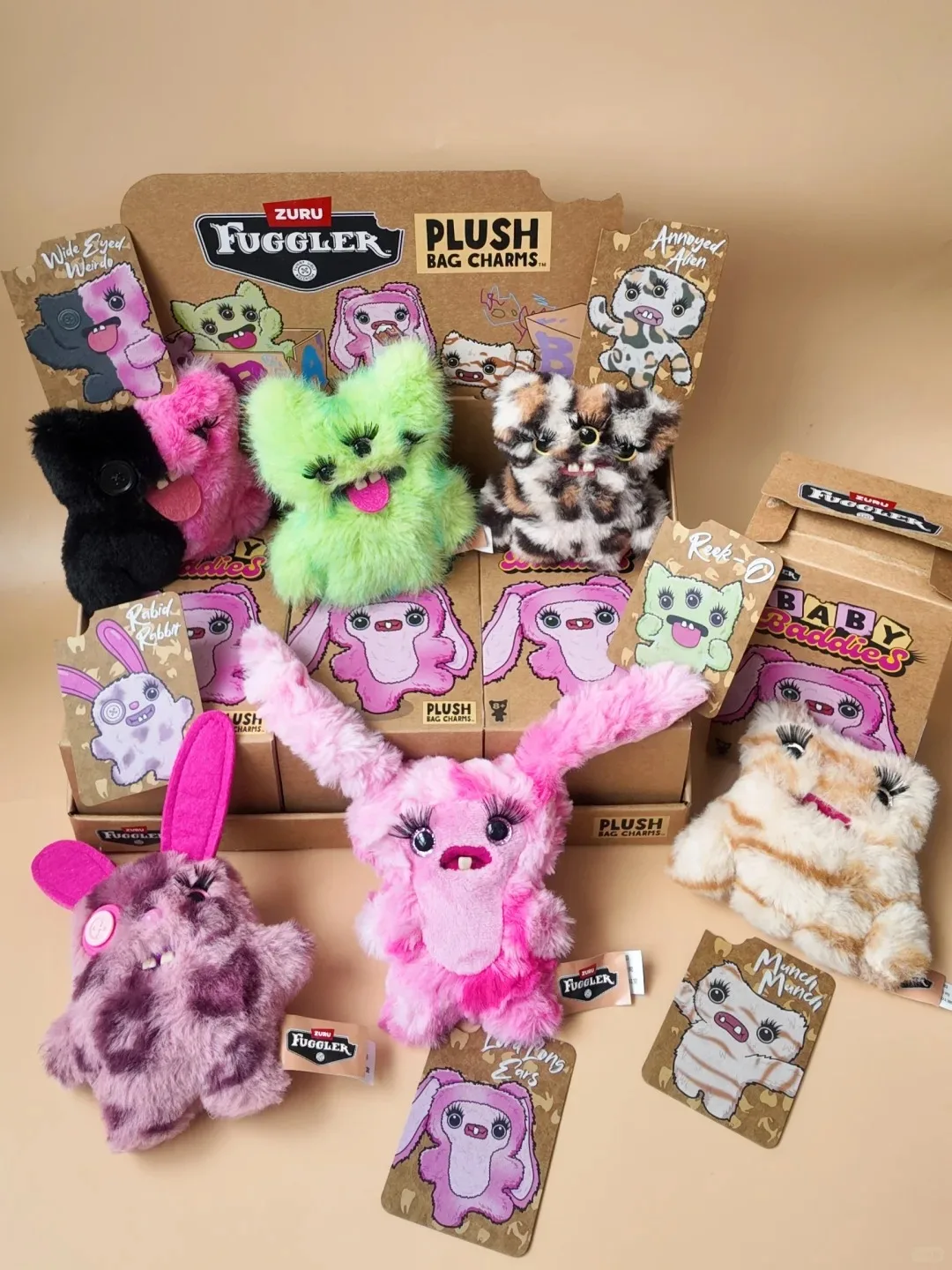 Original Fuggler Schlüsselanhänger Plüschtier Baby Baddies Blind Box 10cm Taschenanhänger Lustiges Trendiges Spielzeug Schlüsselanhänger Geburtstagsgeschenk – Detail 2
