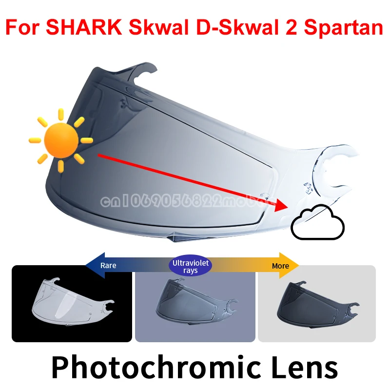 

Photochromic Shield Visor Lenses for SHARK D Skwal D-Skwal 2 Spartan Helmet Visor Full Face Viseira Capacete Racing Helmet Parts