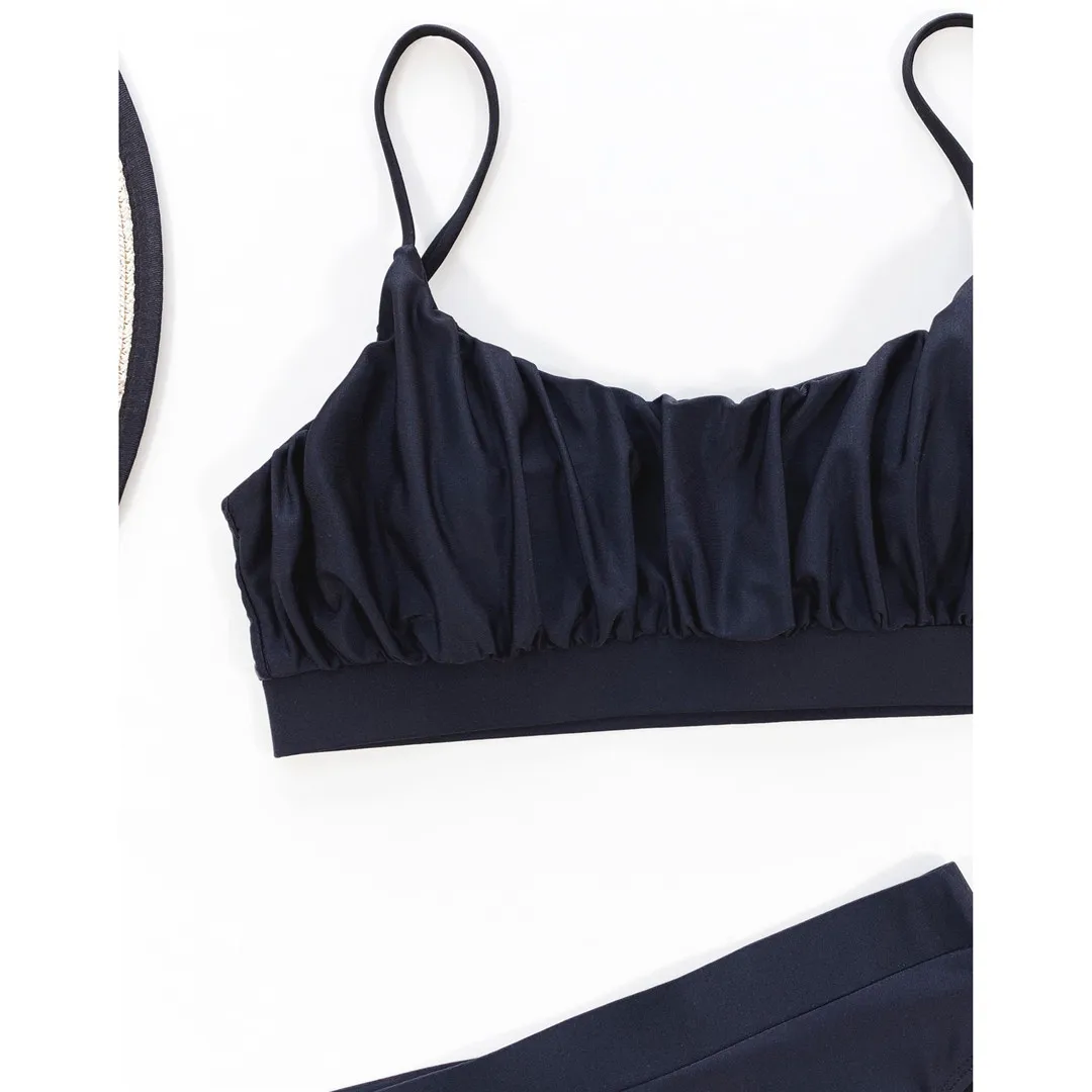 Neuer, sexy, geraffter, gepolsterter Damen-Badeanzug, Bikini mit hoher Taille, zweiteiliges Bikini-Set, Badebekleidung, Badeanzug, Modell V3191. – Detail 21