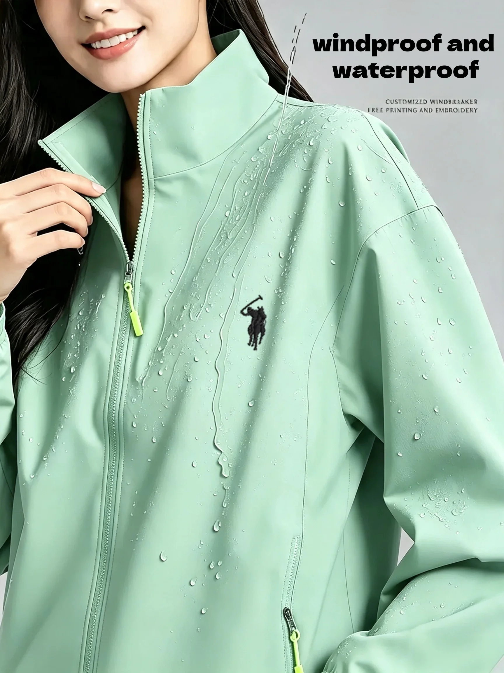 2026 neue High-End-Markenjacke für Damen und Herren mit langen Ärmeln und Reißverschluss, Herbstmode, exquisite Stickerei, wasserdicht, strapazierfähig. – Detail 13