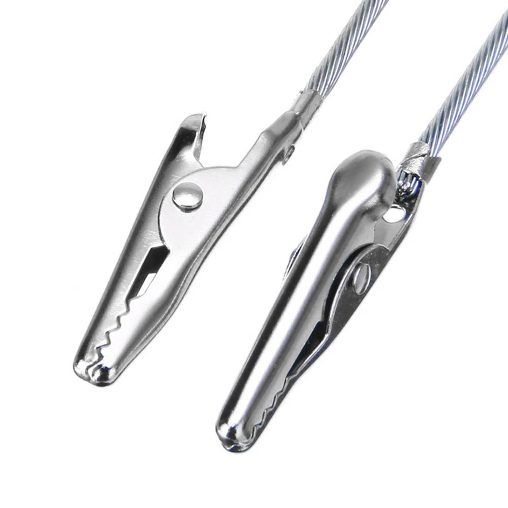 

50pcs Alligator Long Alligator Clamp Metal Wire Clips Memo Holder Strong Force Upright Photos Table Signs Labels