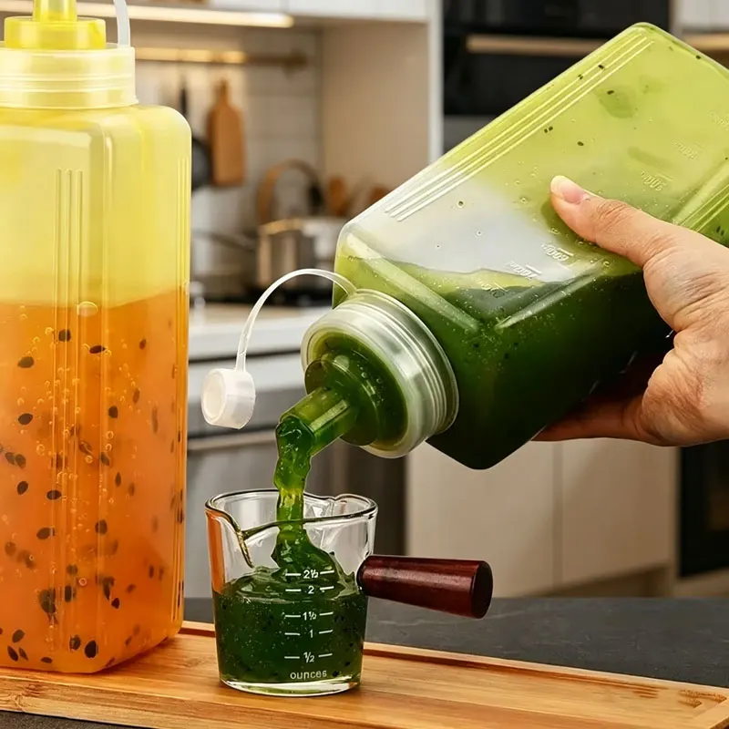 Large Diameter Plastic Squeeze Sauce Bottle Multifunctional Jam Salad Seasoning Ketchup Condiment Dispenser Kitchen Gadget