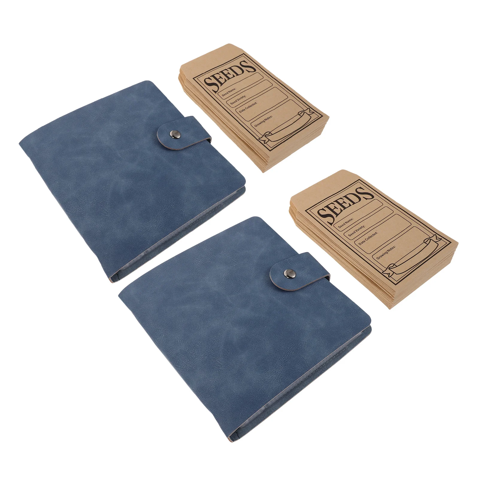 

2Pcs Seed Packet Binder PU Large Capacity Organizer Efficient Seed Storage Book Creative Sleeves for Garden Flower