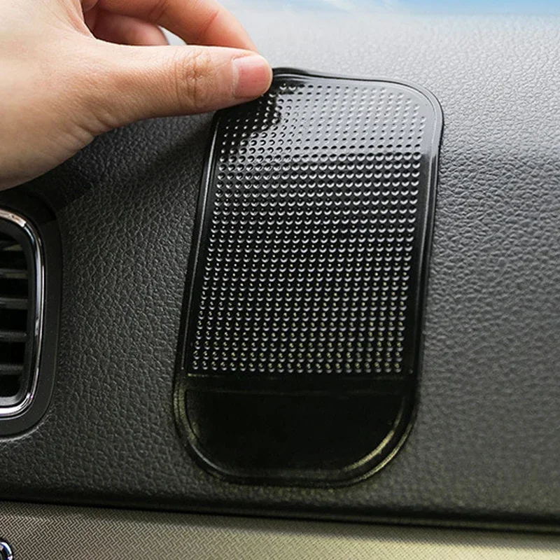 2PCS Car Dashboard Anti-slip Mat Traceless Highly Adhesive Cell Phone Silicone Sticky Pad Auto Gadgets Interior Accessories