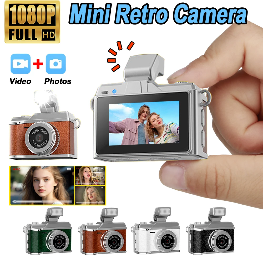 

S150 New Retro Wearable Mini Camera HD 1080P With 0.96" IPS Screen Portable Pocket Video Recorder Very Small Camera Gift