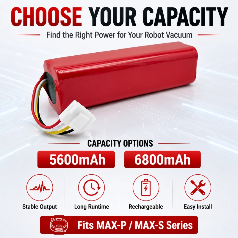 6800MAH Suitable for Trifo MAX-P MAX-S Vacuum Cleaner Lithium Battery Original Large Capacity Universal  Rechargeable Battery