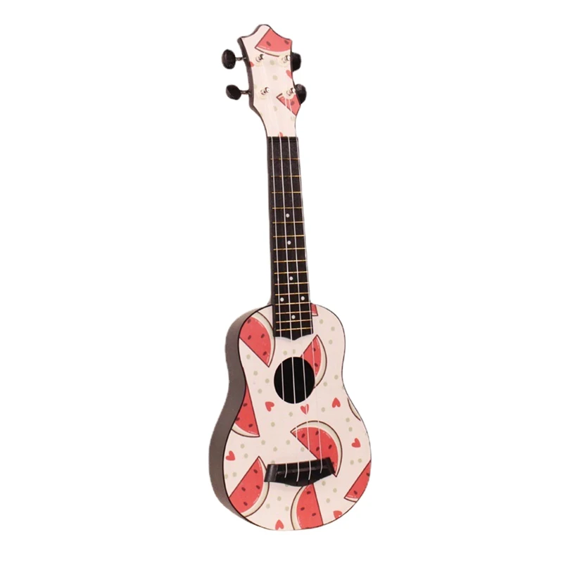 

Watermelon Pattern Ukulele,Hawaii Ukulele 21 Inch 4 String Ukulele Children Guitar Children's Musical Instrument