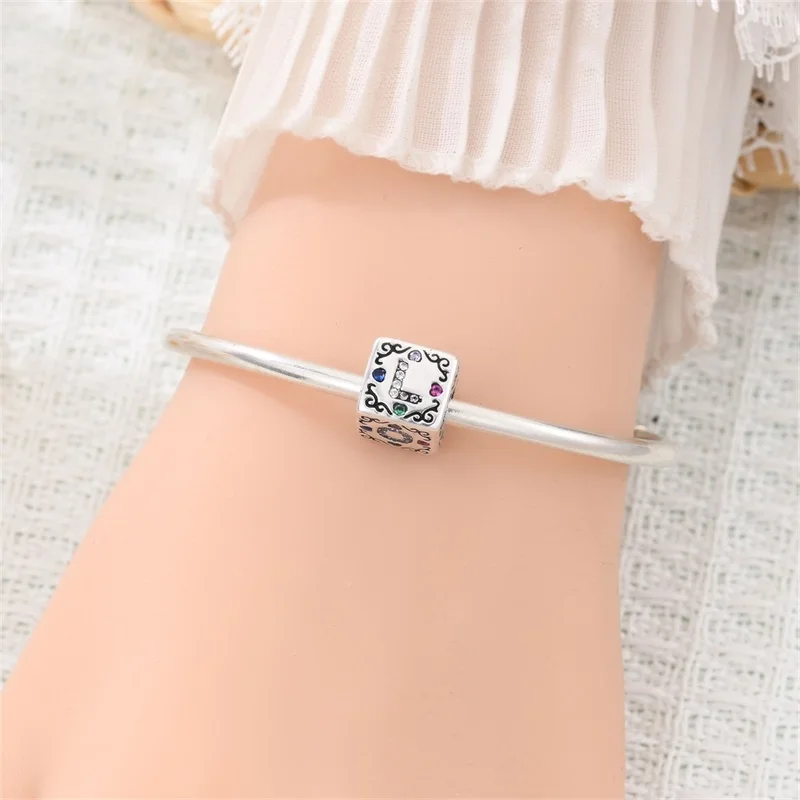 

Original 925 Sterling Silver Love Magic Cube CZ Zircon Charms Bead Fit 3mm Bracelet DIY Women Exquisite Birthday Jewelry Gifts