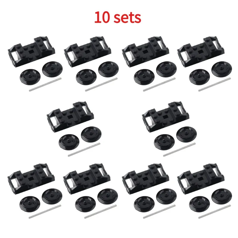 DIY puzzle building blocks with remote-controlled train wheels tracks and base components – perfect for MOC boys' holiday gifts view 6