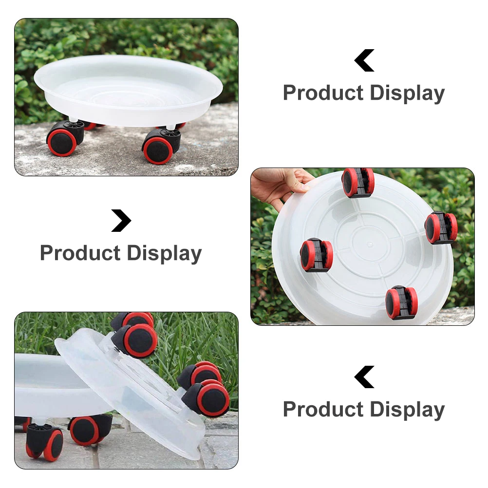 

1pc Thickened Tray Base Plant Pots Potted Stand Rack Round Wheel Flowerpot Durable Plastic Garden Home Practical Design Water