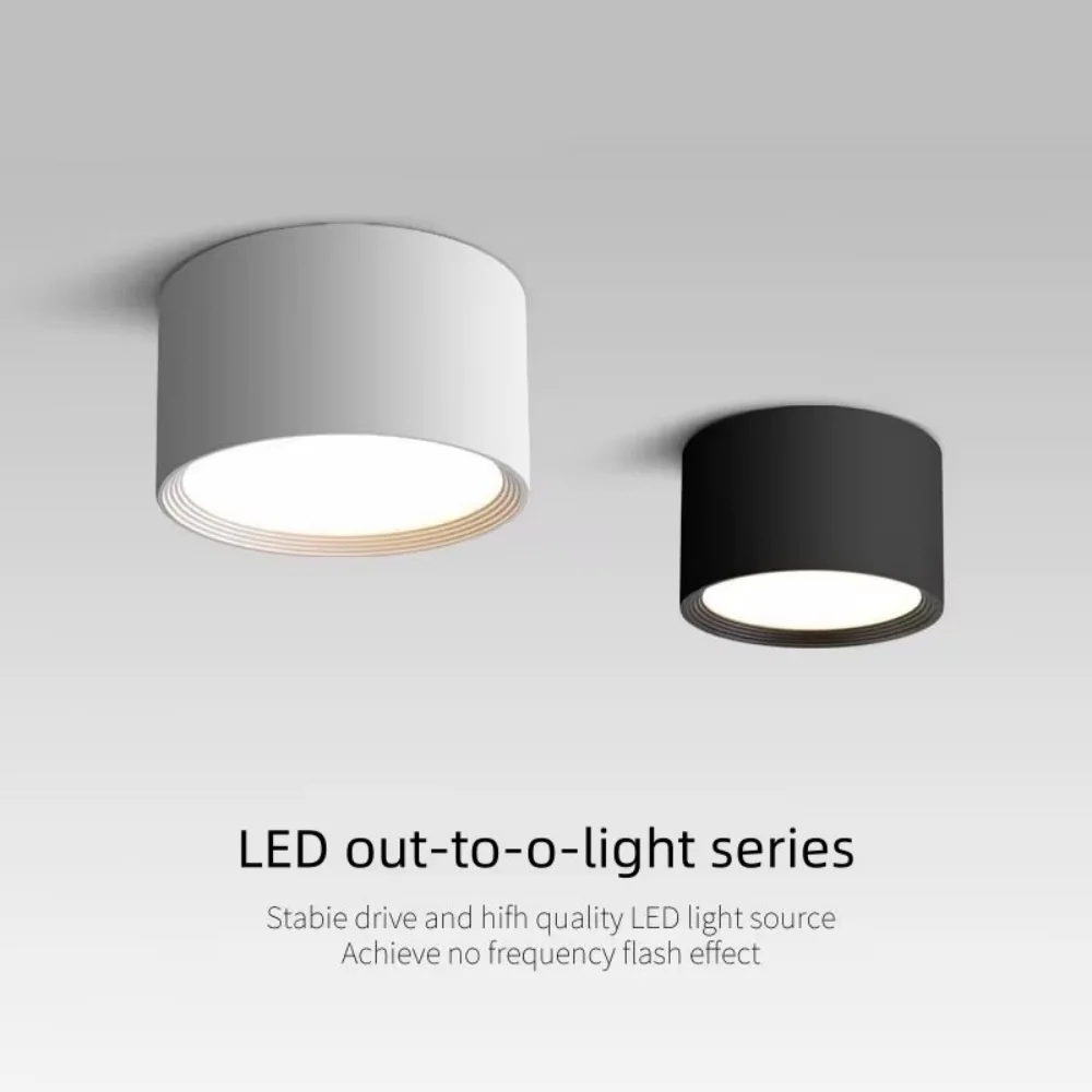 

Светодиодный трубчатый светильник поверхностного монтажа, круглый потолочный светильник, светильник небесного цветка с затемнением без отверстий