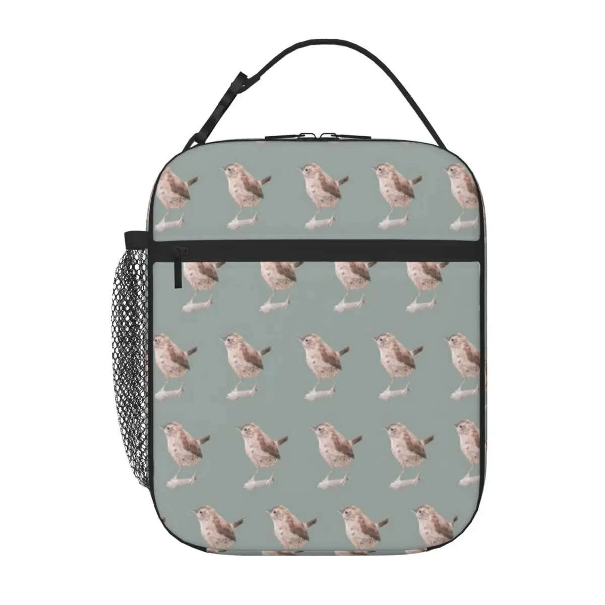 Hot Sale Jenny Wren Plant Print School Lunch Bag Outdoor Picnic Insulated Snack Tote