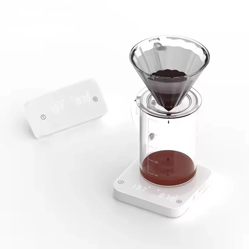 

Dual Platform Electronic Digital Kitchen Scale Usb Charging Digital Time Function Coffee Scale with Dual Display Box