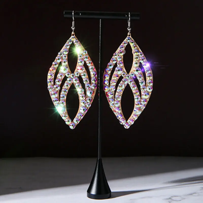 Bling Bling Rhinestone Earrings Stretch Sparking Belly Dance Accessories Costume Belly Jewelry Accessory Dancing Earring