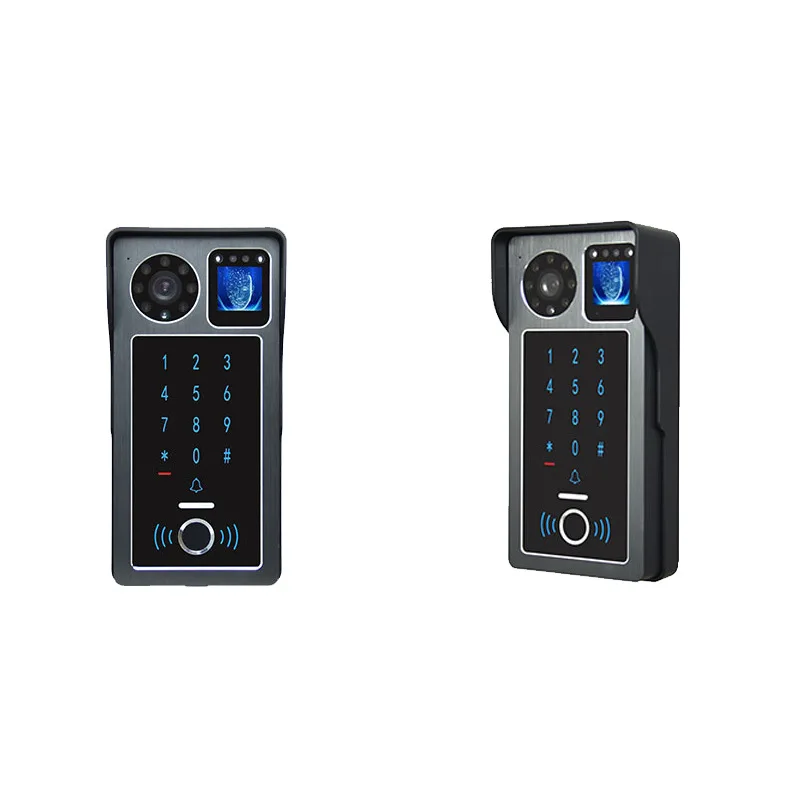 HKM21 Home Villa 3D Face Recognition Fingerprint Swipe Password Visual Color Doorbell Long-distance Intercom