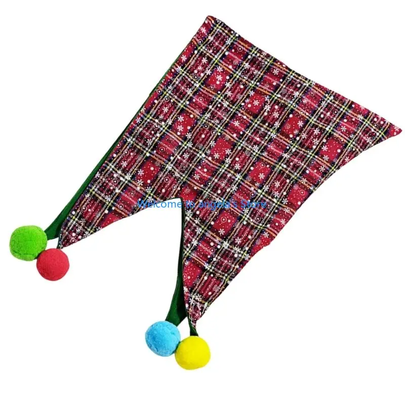 X4YC Cheerful Gingham Hat Christmas Glitter Witch Leprechaun Hat Holiday Unisex Wear