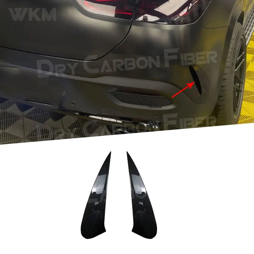 

for Mercedes Benz GLE Class C167 GLE53 AMG Coupe 2020+ Carbon Look Rear Bumper Trims Side Vents Spoiler