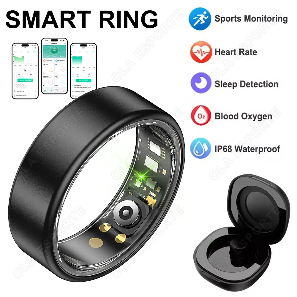 

2026 New Smart Ring Fitness Tracker Health Sleep Monitor with Blood Oxygen Heart Rate Monitoring Women Men Fashion Smart Rings