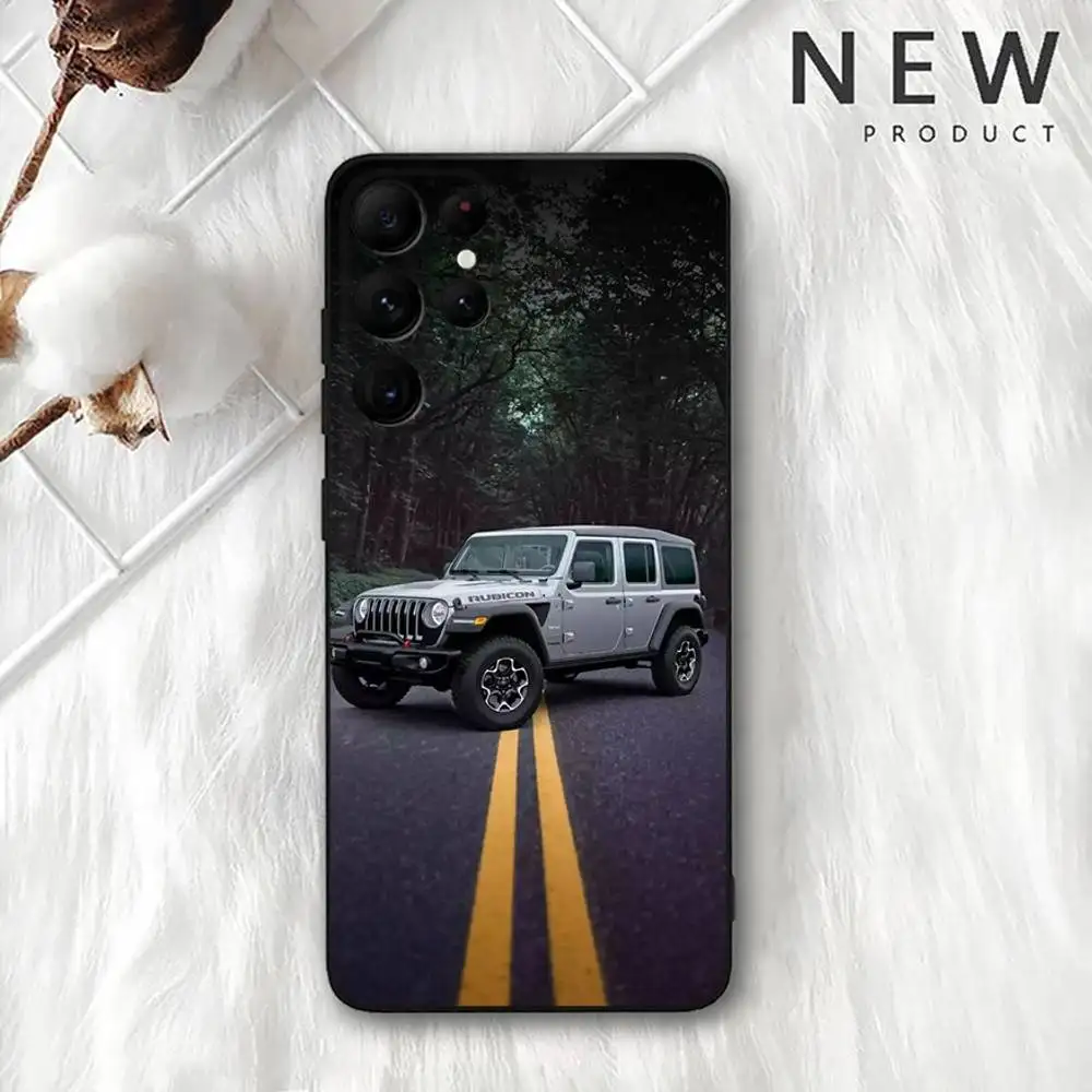 حافظة هاتف J-Jeeps للطرق الوعرة SUV لهاتف سامسونج S 25,24,23,22,30,21,10,9,Ultra,Plus,Lite,FE,4,5G حافظة ناعمة سوداء