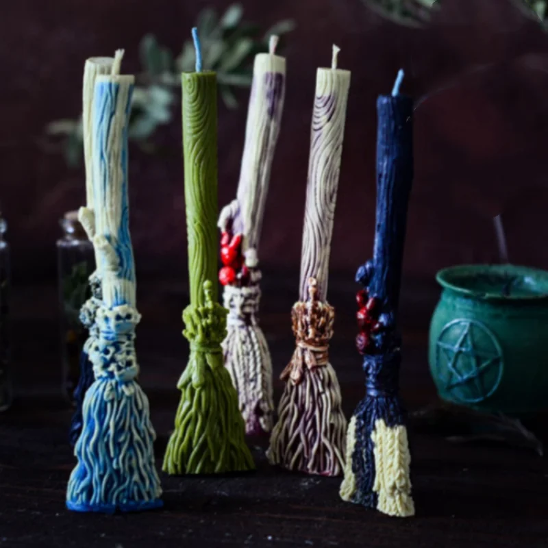 Halloween Totenkopf Geisterkopf Silikonform Kürbis Besen Lustige Wütende Gips Harzform DIY Feiertagsfestival Skelett Deko-Set