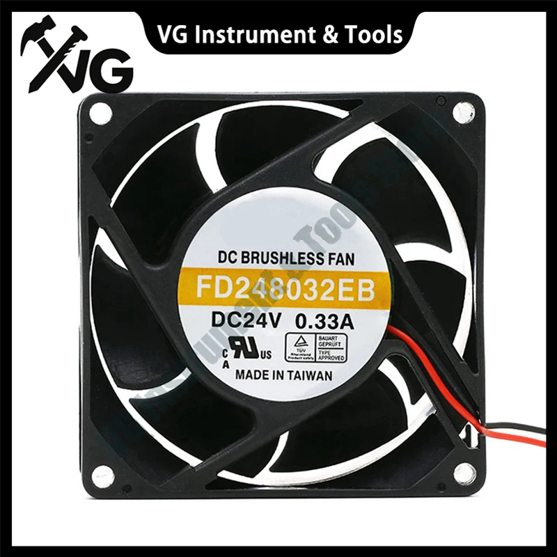 New for original FD248032EB 8032 8cm 24V 0.33A 2-wire high air volume server inverter cooling fan
