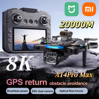 Xiaomi A14 Gps Drone Brushless 4.5inch Screen Control Obstacle Avoidance Optical Flow Intelligent Remote Control Aircraft 20000m