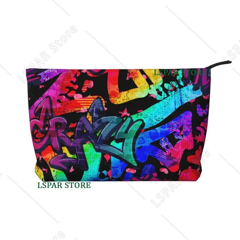 

Косметичка с принтом в стиле хип-хоп граффити для женщин, органайзер для макияжа, дорожный несессер, чехол для хранения косметики
