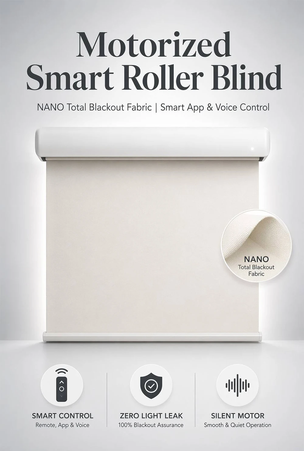 Cordless Solar Screen Roller Blinds, Light Filtering UV Block Cord Free Window Shades Custom Size for Home Office Dining Room