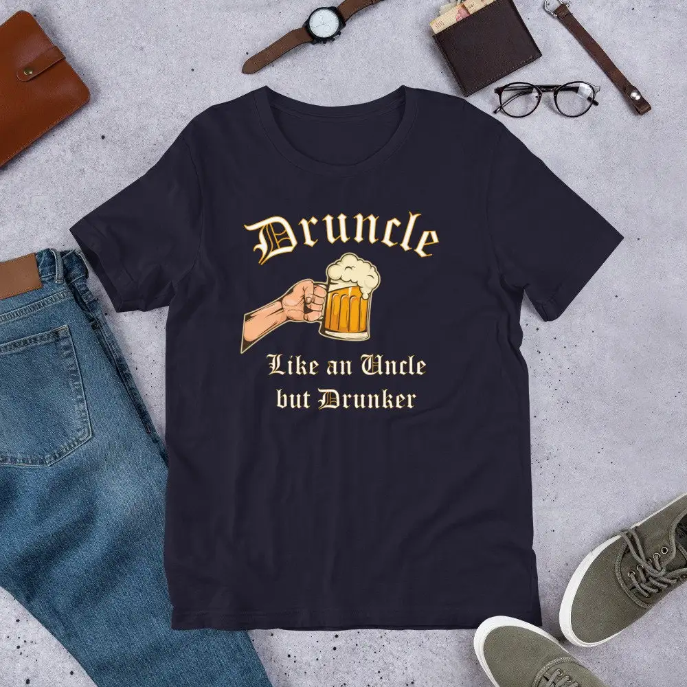 Druncle T Shirt Like an Uncle But Drunker Funny