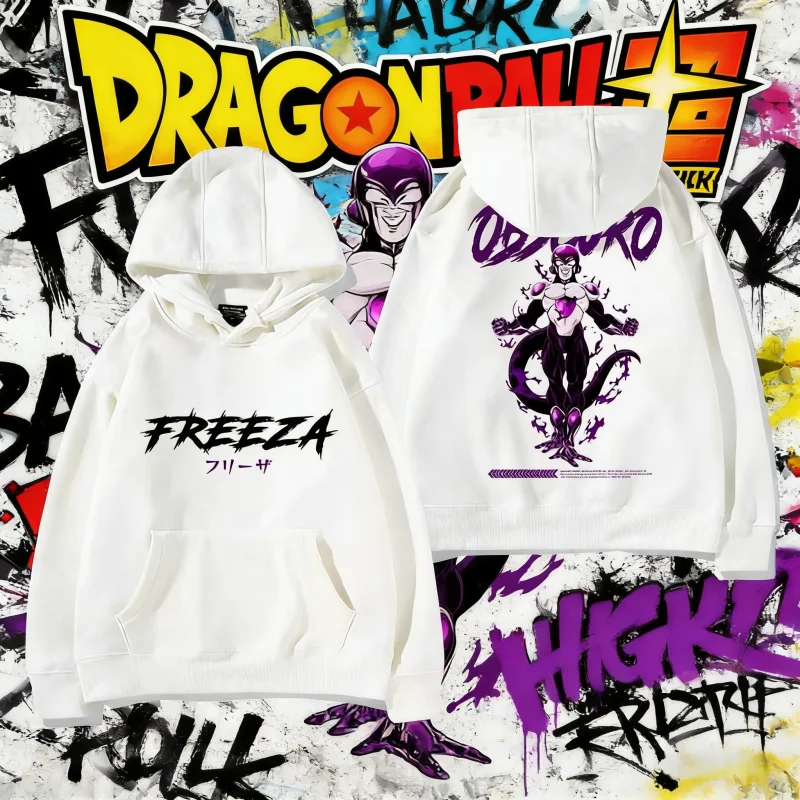 Nouveau sweat à capuche Dragon Ball 40e anniversaire Frieza 100 % coton, collection automne/hiver 2026, taille extra, streetwear décontracté unisexe Y2K