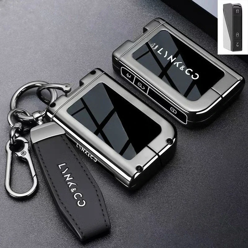 Premium Zinc Alloy Key Cover Case for Lynk & Co 01/02/03/05/06/07/09/Z10/900 - Protective Key Fob Shell Keybag Keychain