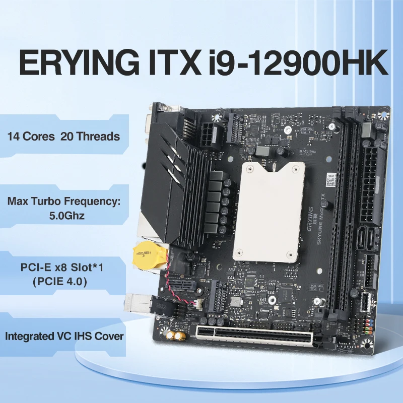 Imagem -02 - Erying-m-itx Placa-mãe Desktop com Núcleo Cpu Onboard Kit Interposer i9 12900hk I912900hk 14c20t Ddr4 Computador pc Gaming