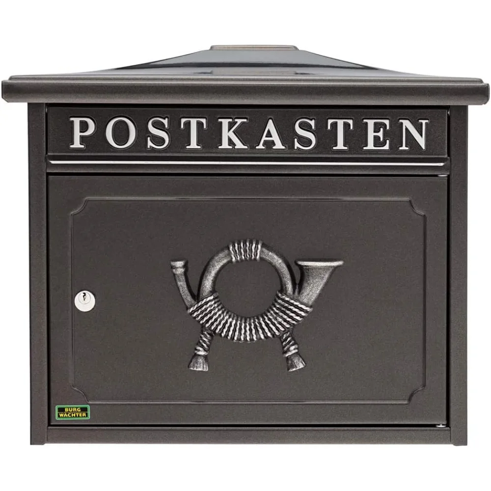 BURG-WÄCHTER - صندوق بريد كلاسيكي مع عمق مريح، تنسيق دخول A4، فولاذ مجلفن، Sylt 1883 E، خردة معدنية