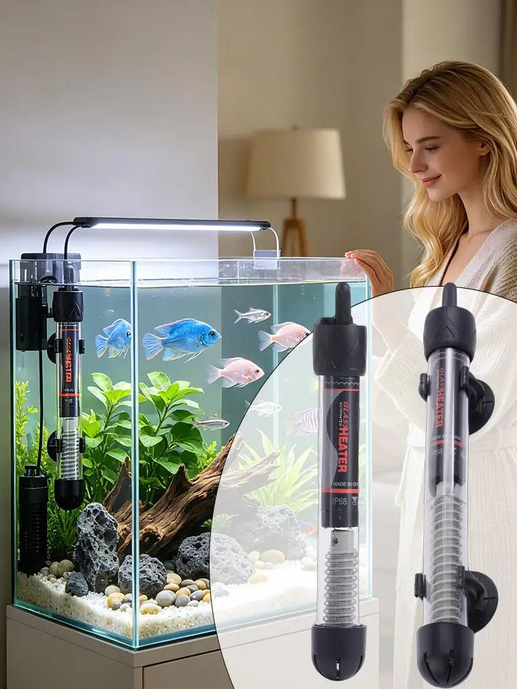 Einstellbarer Aquarium-Heizer mit automatischer Konstanttemperaturregelung, Heizstab für Aquarien, Tauchthermostat, 25/100/200/300 W. – Detail 23