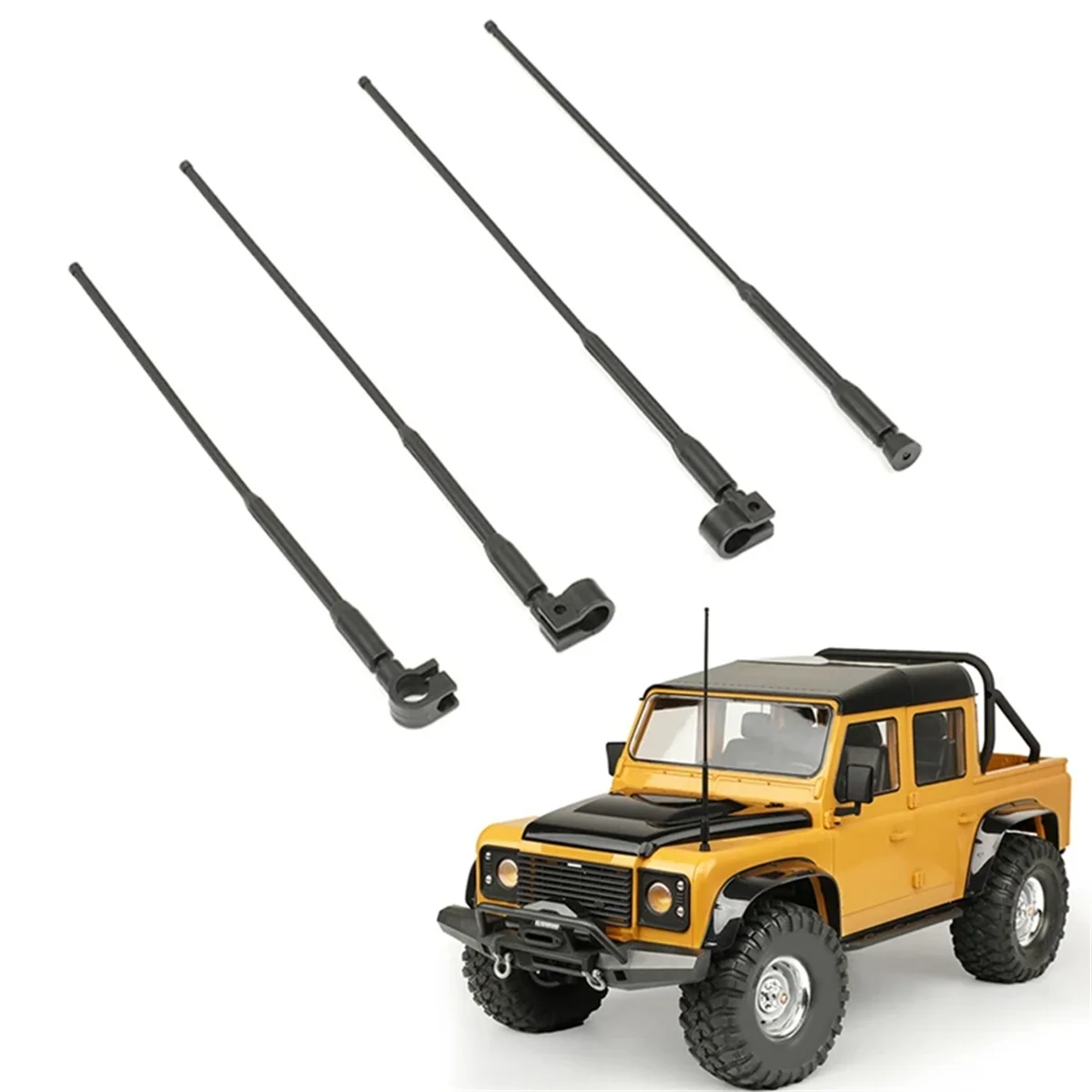 1 peça linha de sinal decorativo de antena simulada para carro 1/10 1/8 rc trx4 axial scx10 ii 90046 estilo d