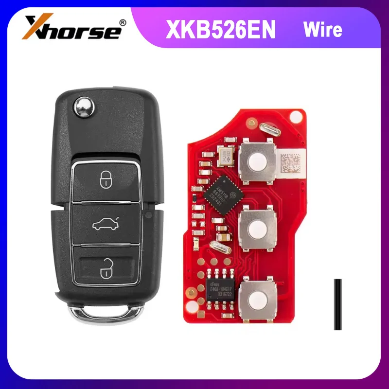

Xhorse XKB526EN 2nd Generation Wire Remote Key for VW B5 Type English Version 1pcs