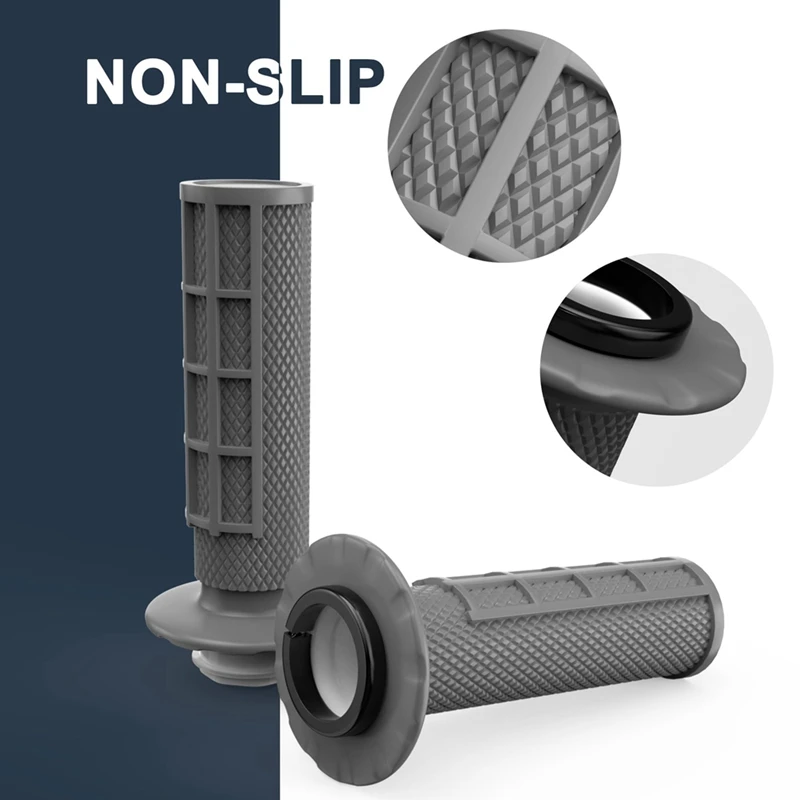 NEW-Non Slip Lock-On Grips Handle, Universal Motorcycle Handlebar Grips With The Snap-In Cam, Dirt Pit Bike Handgrip