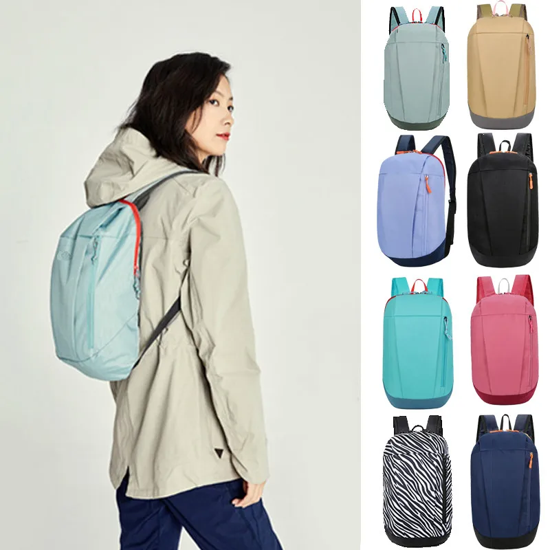 Mochila Deportiva para Exteriores, Bolsa de Gimnasio Pequeña, Bolsa de Hombro para Ciclismo y Fitness, Tela Oxford de Color, Mochila Ligera