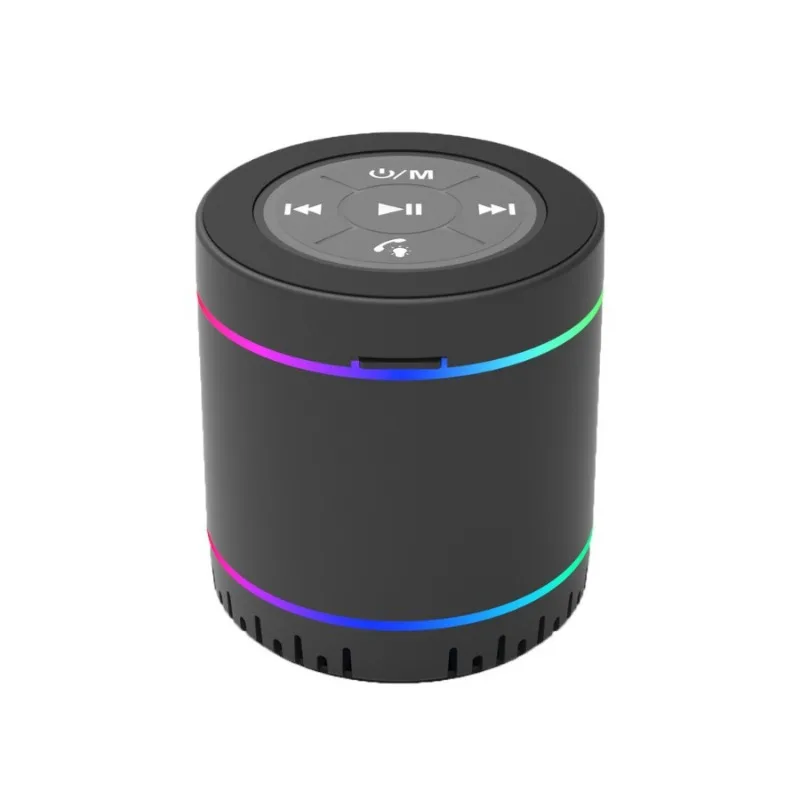 Bluetooth small speaker wireless outdoor portable mini subwoofer switch colorful light small stereo