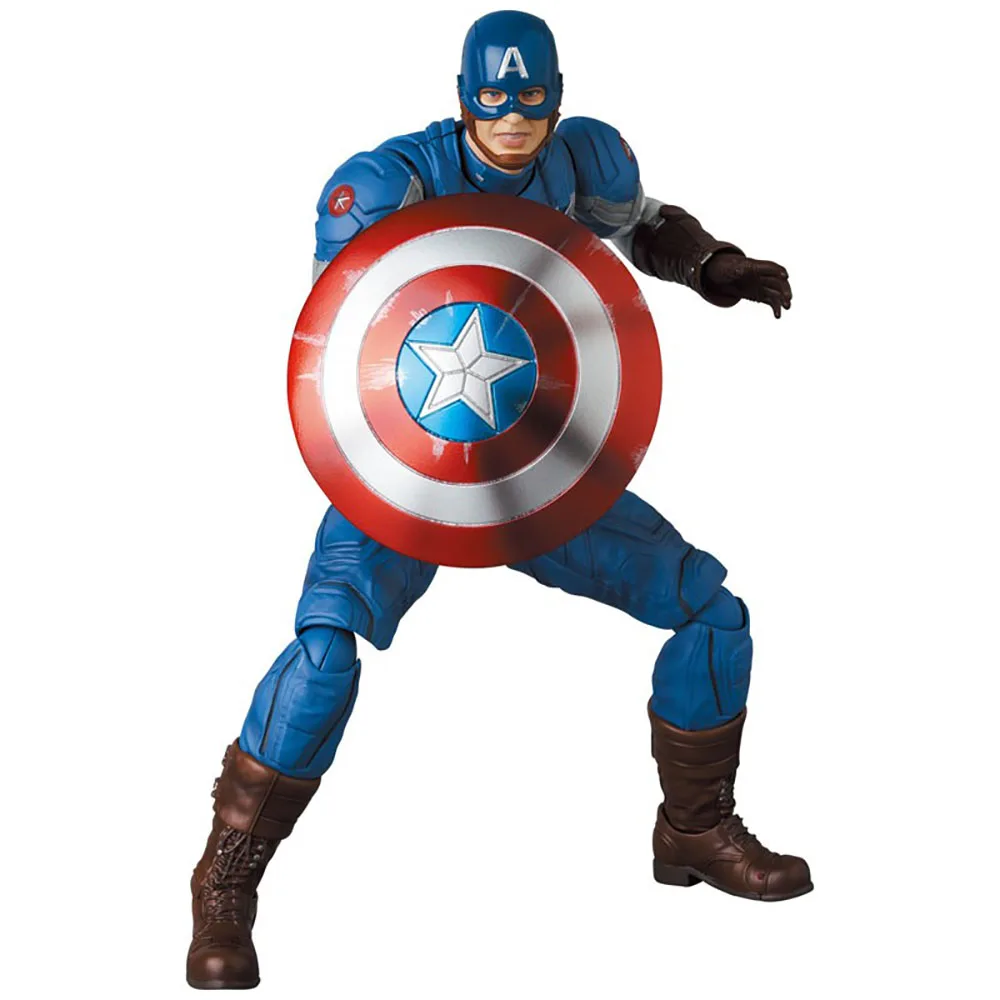 Original in Stock Medicom Toy Mafex (No.220)  Captain America: The Winter Soldier Captain America Classic Suit Action Figure