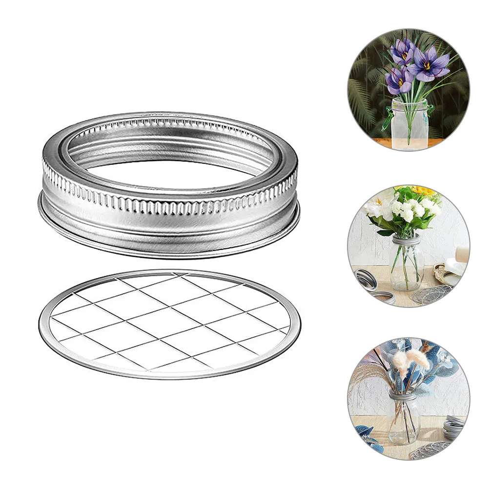 

10Pcs Iron Floral Grid Mason Jar Gird Easy Clean and Maintain for Long Lasting Use Mason Jar Accessories Reusable Floral Grid