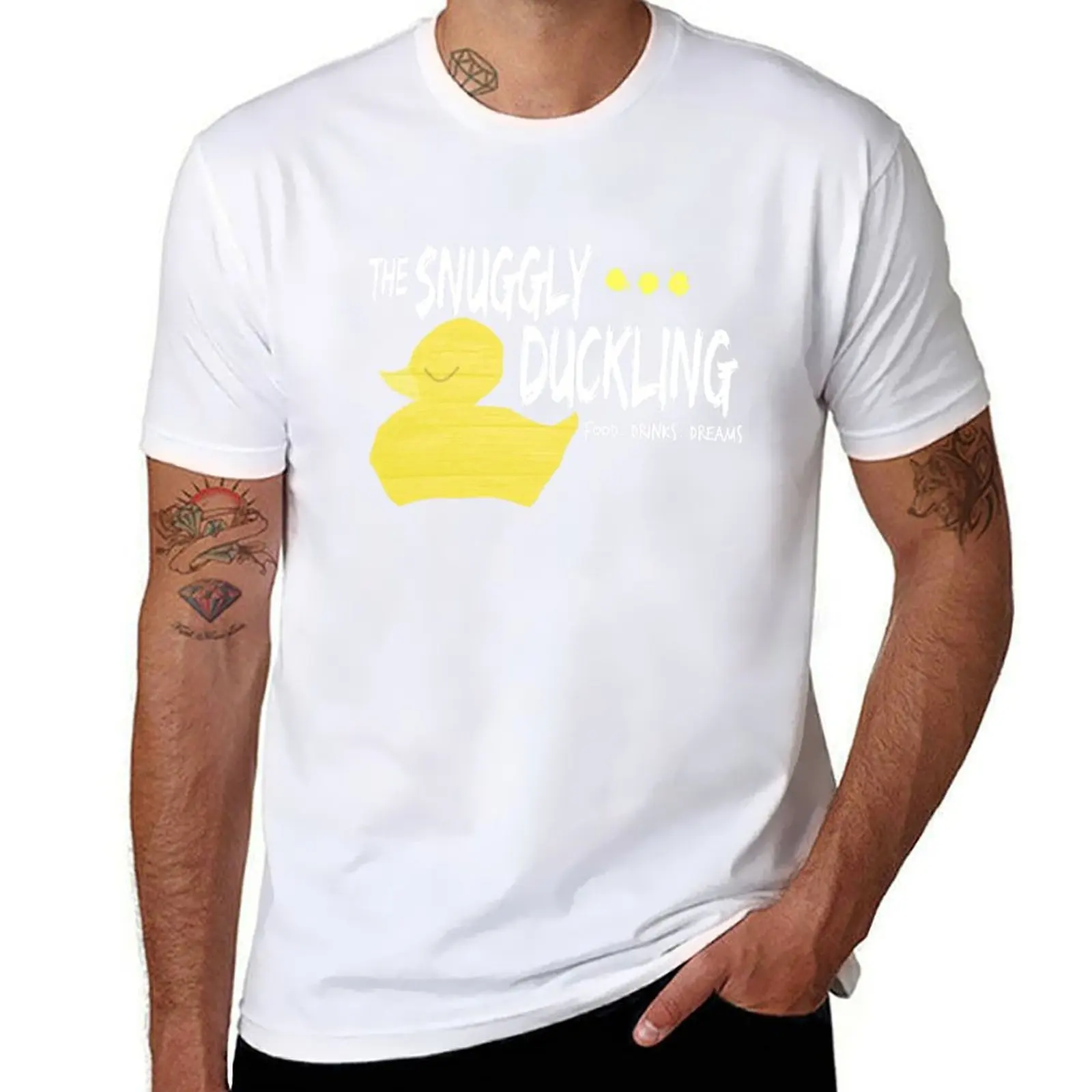 

Duckling Snuggly WHITE The - T-Shirt Large Size Soft Cotton T-Shirt
