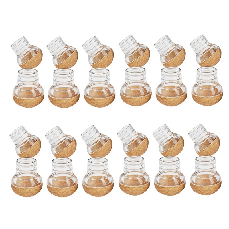 Защитные накладки на пол для ножек стула для паркетных полов с фетровыми накладками, чехлы для защиты деревянных ножек мебели, чашки 24 шт.