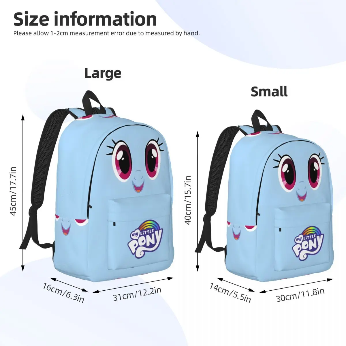 College Bag Logo Sturdy Shoulder My Little Pony Children Birthday Multi-Function Schoolbag Journey