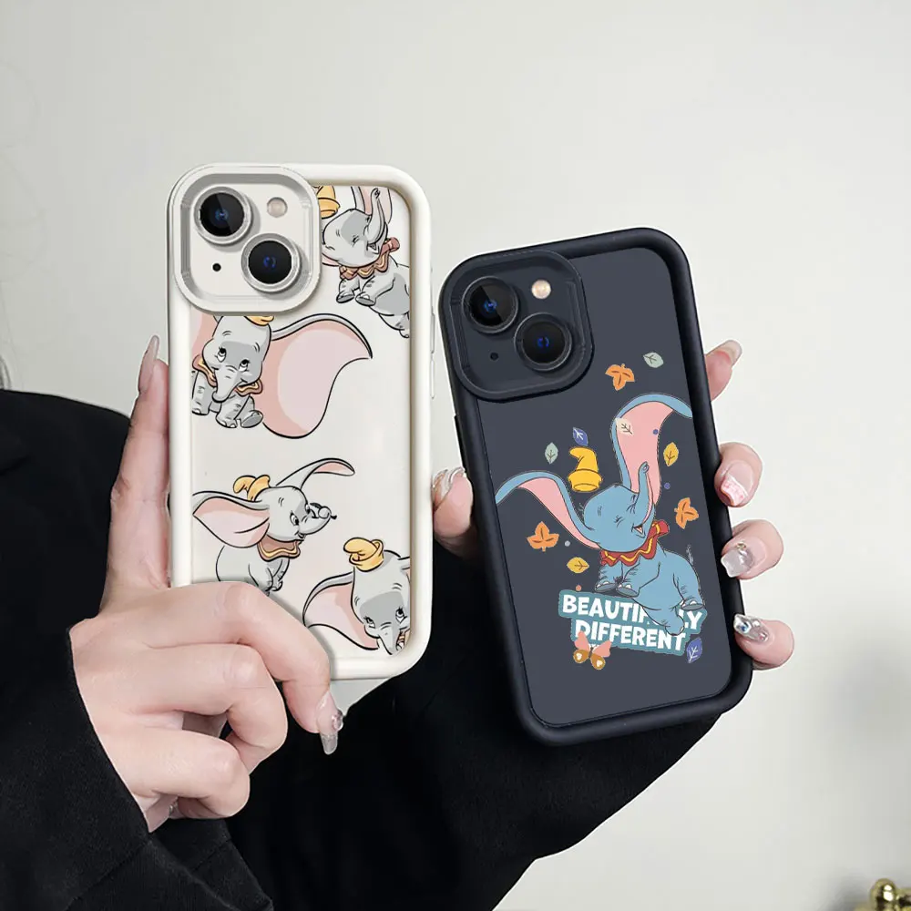 Disney Cute Dumbo Cartoon Phone Case For VIVO X100 X90 X80 X70 X60 V30 V29 V27 V27E V25 V23 V23E V20 V15 V11I V25E PRO 5G Cover