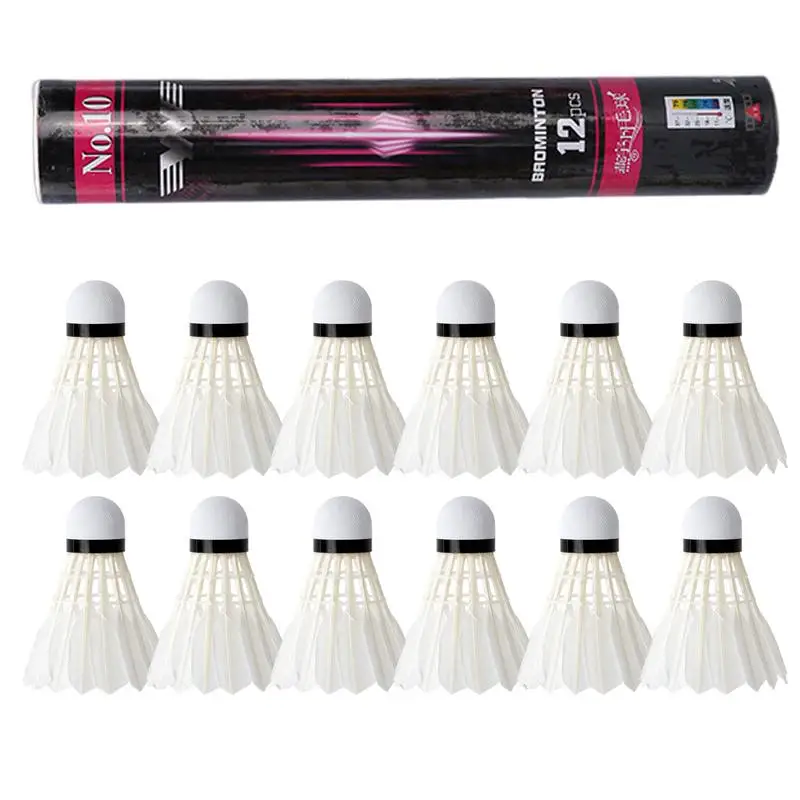 

Professional Natural Duck Feather Badminton Shuttlecocks High Speed Training Badminton Ball Lightweight Shuttlecock