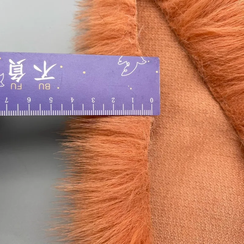 Imitation Fox Plush Fabric Animal Costume Counter Display Photo Background DIY Sewing Material By The Meter Wholesale Cloth