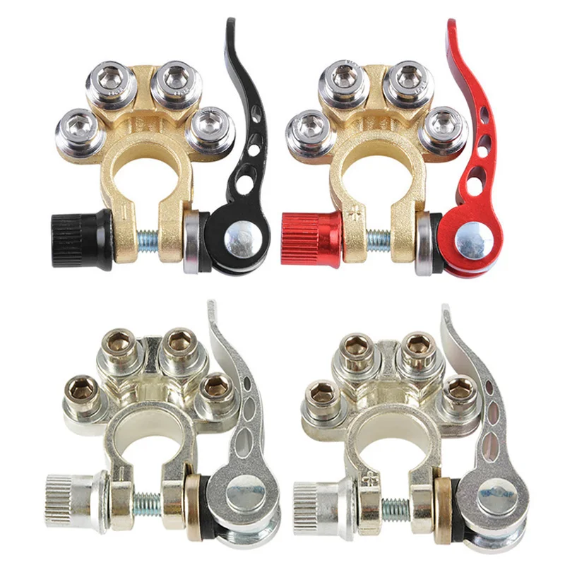 1 Pair Car Quick Disconnect Main Cable Post Terminal Shut-Off Connectors 12v 6v 24v Boat Race UTV Tractor Accessories